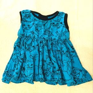 Nooworks Tiny Dancer dress blue cats